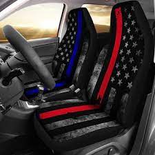 Red Line American Flag Car Seat
