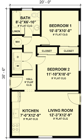 Tiny Home Plan With Laundry Closet
