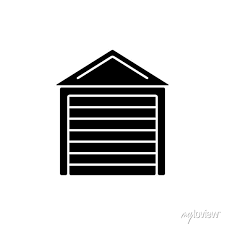 Garage Doors Black Glyph Icon Storage