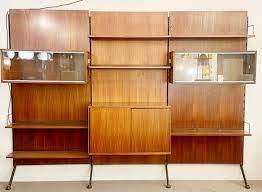 Mid Century Italian Teak Wall Unit By