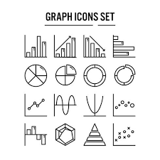 Graph And Diagram Icon In Outline
