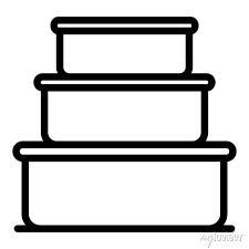 Food Storage Containers Icon Outline