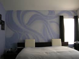Hand Painted Purple And Silver Wall