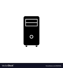 Computer Case Tower Pc System Flat Icon