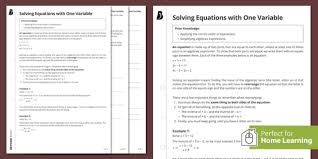 Solving Equations With One Variable