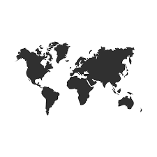 World Map Map Icon Isolated On White