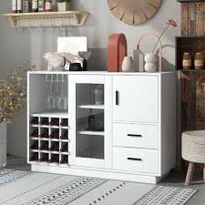 Red Bookcase With Sliding Glass Doors