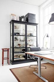 Large Black Glass Display Cabinet