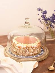 Ceramic Cake Stand With Glass Lid