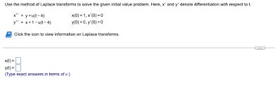 Laplace Transforms To Solve