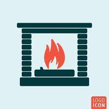 Fireplace Logo Vector Art Icons And