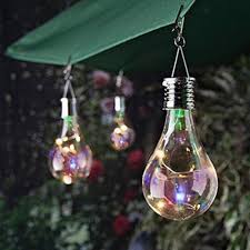 Solar Powered Hanging Light Bulbs