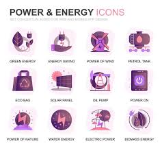 Energy Line Icons