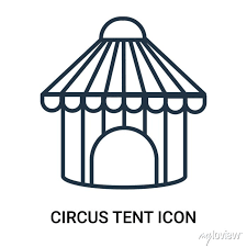 Circus Tent Icon Vector Isolated On