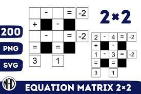 Equation Matrix Classic Puzzle 2 2 Grid