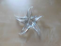 Hand Blown Glass Starfish Paperweight