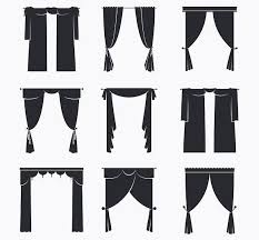 Vector Black Curtain Icons Black