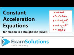 Equations For Constant Acceleration