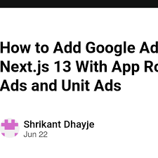 how to add google ad sense in next js