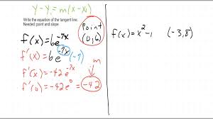 Tangent Line To The Graph Of Fx 6e 7x