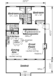 House Plan 58543 Narrow Lot Style