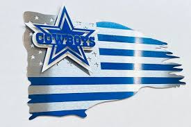Dallas Cowboys Metal Flag Sign