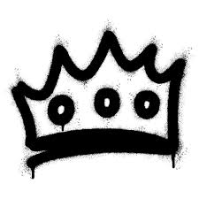 Graffiti Spray Crown Icon Isolated On