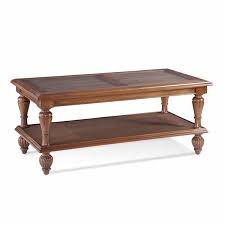 Solid Wood And Wicker Coffee Table