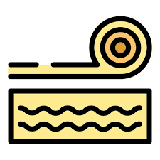 Floor Roll Icon Outline Vector Wood