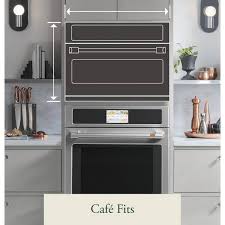 Cafe Professional Series 30 Smart Built In Convection French Door Double Wall Oven Stainless Steel