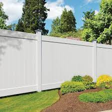 8 Ft W White Vinyl Privacy Fence Panel