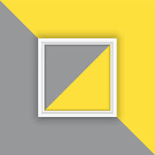 Picture Frame On Grey And Yellow Background