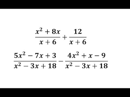 Add Or Subtract Rational Expressions