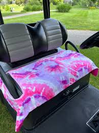 Pink Tye Dye Terry Cloth Golf Cart Seat