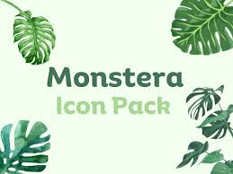 Monstera Folder Icons For Chic
