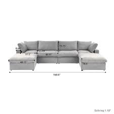 Combination Sectional Sofa With Ottoman