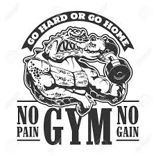 Gym Icon Workout Sport Club Symbol For
