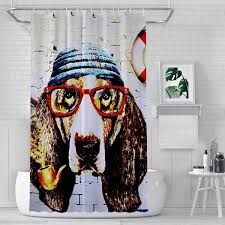 Fashion Basset Hound Nautical Shower