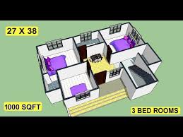 1000 Sqft House Plan Design Ii 3 Bed