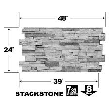 Urestone 24 In X 48 In Stacked Stone In Almond Taupe 4 Pack