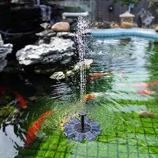 Solar Power Floating Fountain Garden