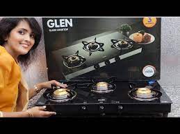 Glen 3 Burner Glass Top Gas Stove