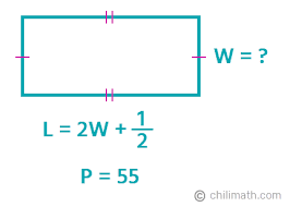 Perimeter Of A Rectangle Word Problems