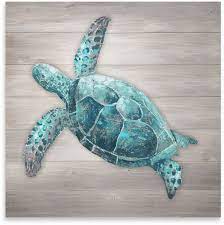 Sea Turtle Wood Panel Wall Art Turtle