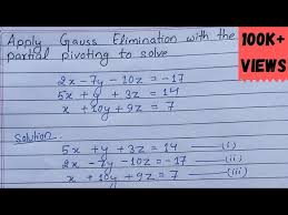 Solve Gauss Elimination Method In
