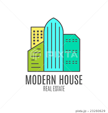 Vector Modern House Logo Design Real