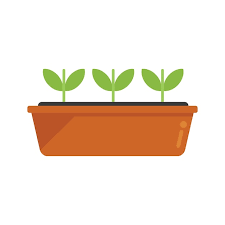 Garden Plant Pot Icon Flat Vector Eco