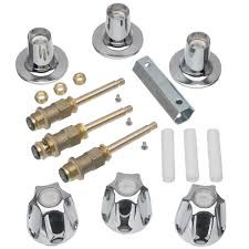 Tub Shower 3 Handle Remodeling Kit For