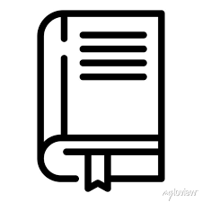 Book Icon Outline Book Vector Icon For