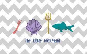 Little Mermaid Icons Svg Dxf Eps Hans